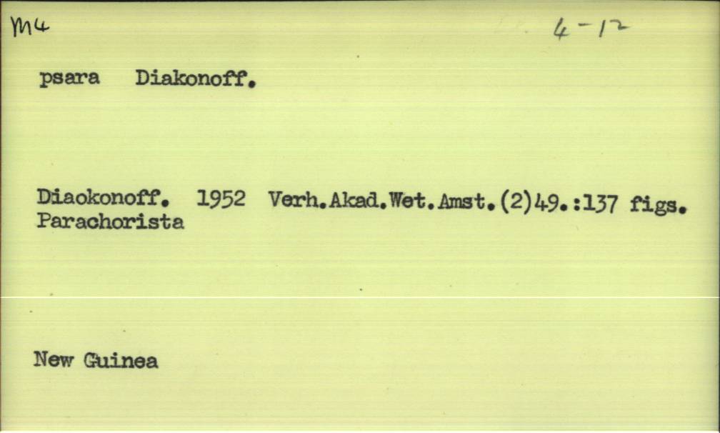 front of card